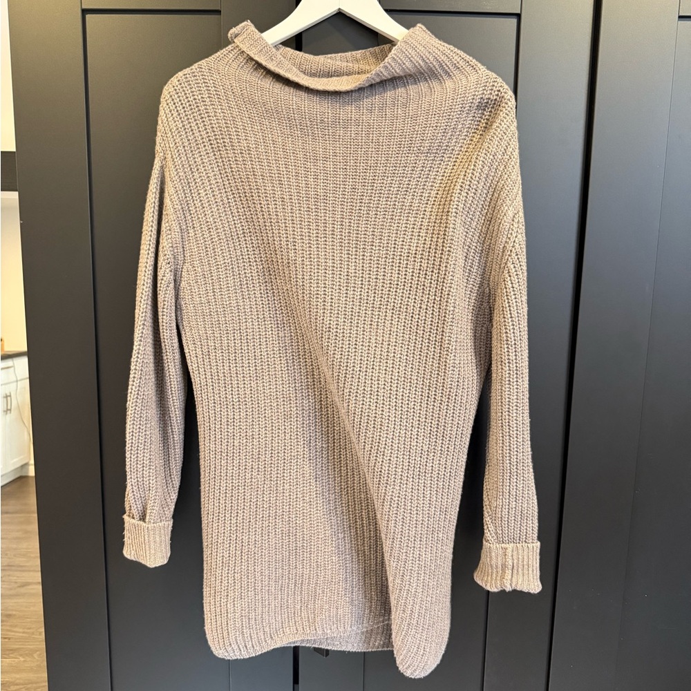 Wilfred Taupe Cowl Neck Sweater